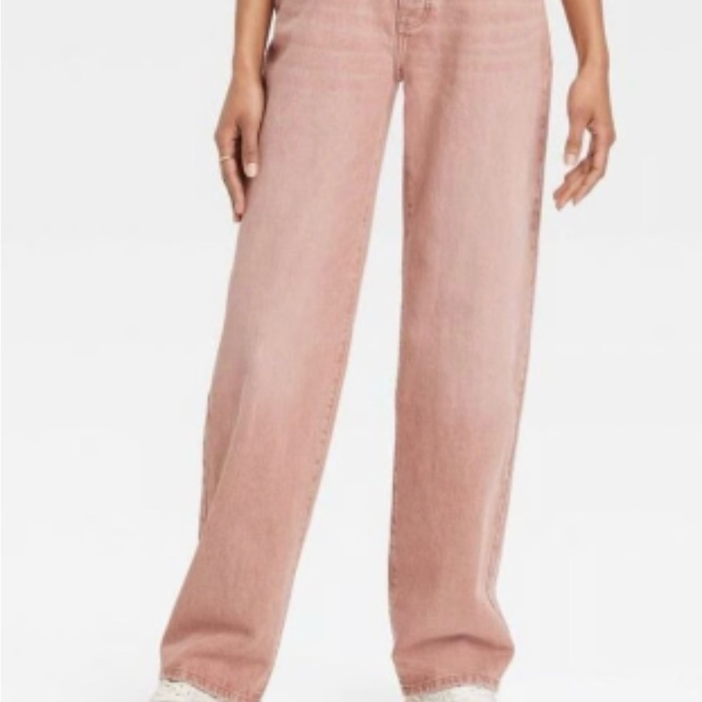 Universal Thread Mid-Rise 90’s Baggy Jeans - Color: Clay (pink) Size: 2R
